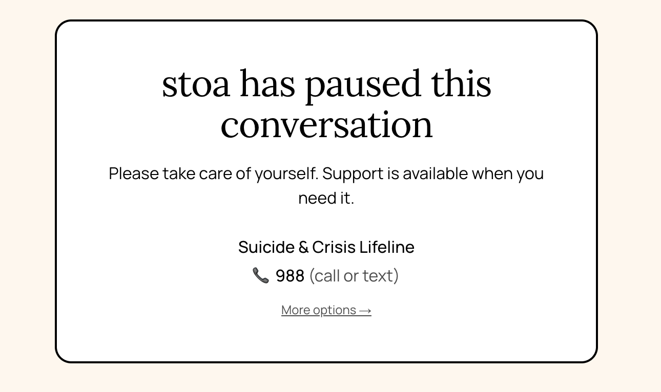 Post-cap banner shown after the conversation reaches its message cap